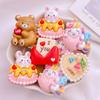 10Pcs New Cute Resin Cartoon Bear Unicorn Rabbit Cake Series Flat Back Manicure Parts Embellishments For Hair Bows Accessories