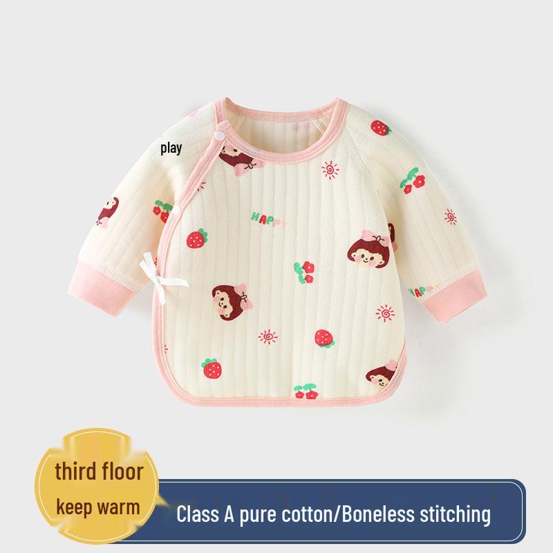 

Newborn Baby Warm Cotton Half-Back Outfit for Spring, Autumn, Winter 66 cm