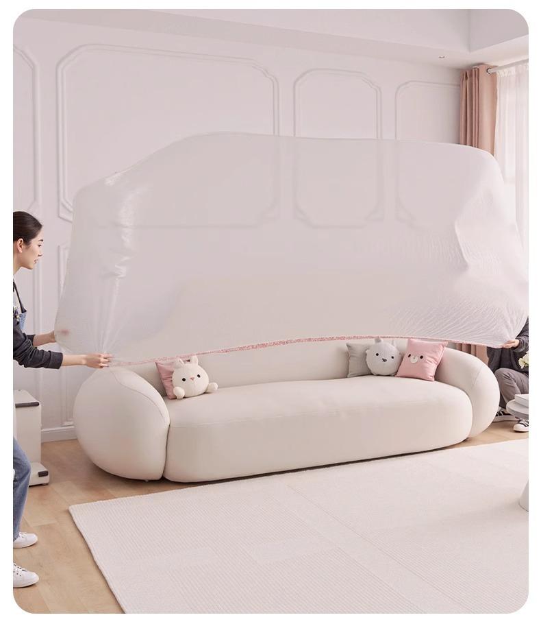 1 Pc Transparent PE Furniture Dust Cover - Elastic Drawstring Waterproof Full-Enclosure Disposable Cover