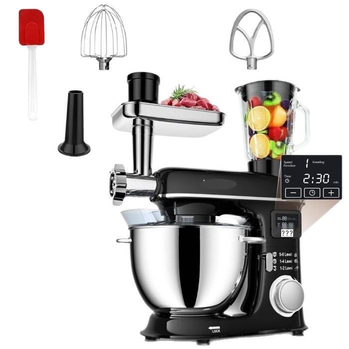 8L Commercial Blender and Multi-function Dough Mixer with Tabletop Egg Beater SM-1552
