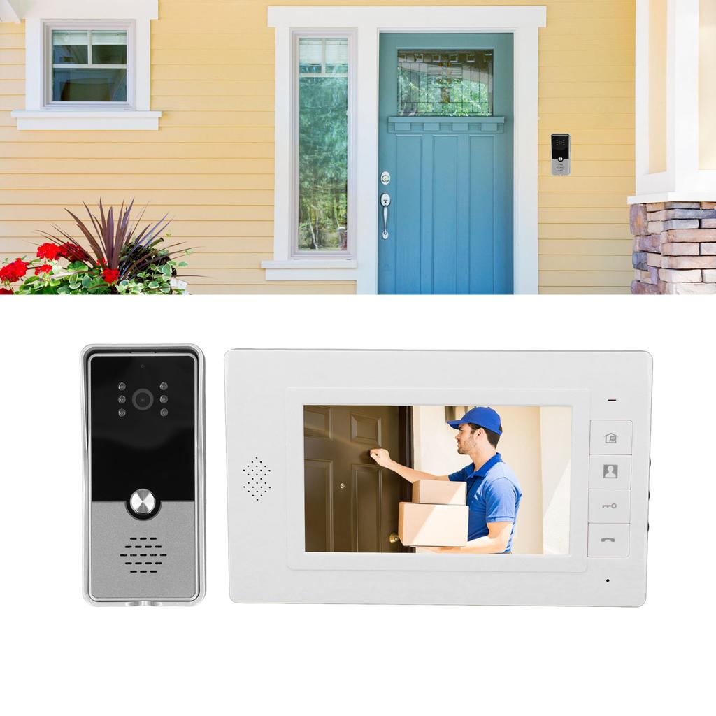 7palcový systém videovrátného Barevný HD inteligentní kabelový videointerkom pro vilu AC100?240V