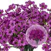 Set Of 24 Plastic Faux Violets Bundles For Porch Window Box And Seasonal Decorating Artificial Floral