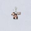 ENHYPEN Triple-Charm Acrylic Keychain, Idol Photo + Matching Cartoon + Nameplate Bag Pendant, Engene Fans Kpop Collectible Accessory