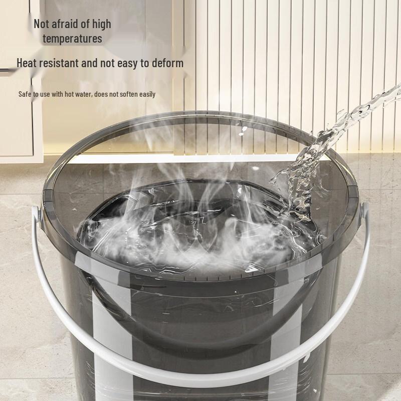 ZISIZ Thickened Transparent Silicone Water Bucket