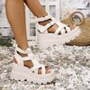 Women's Sandals Fashion Wedges Platform Sandals Gladiator High Heels Sandals Summer Open-toe Women Casual Sandal Sandalias Mujer