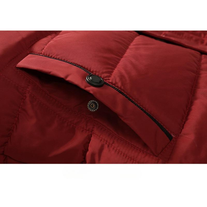 Winter New Men Warm Cotton Jacket Coats Windbreak Thick Warm Fur Collar Hooded Parka Down Jackets Outerwear Thick Male Warm Overcoat Wool Liner Coat