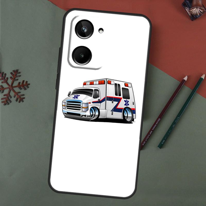 Ambulance EMS EMT Paramedic Case For Realme C55 C51 C75 C63 C61 C53 C35 C65 C67 C71 11 12 13 14 15 Pro Plus GT6 GT7 Pro Realme C53