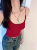 Desirable Hot Girl Pleated Strap Camisole with Chest Pad and Beautiful Back Design