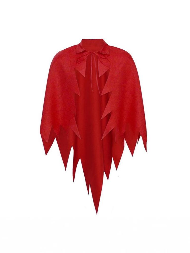 Red Devil Horn Halloween Cosplay Cloak - Unisex Cape In Stock