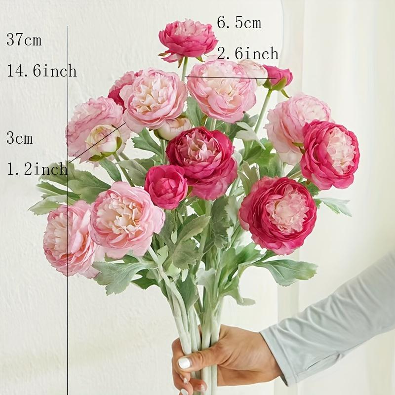 4pcs Premium Artificial Peony Bouquets with Stems - Advanced Antioxidant, Realistic Home & Office Decor, Ideal for Wedding, Birthday
