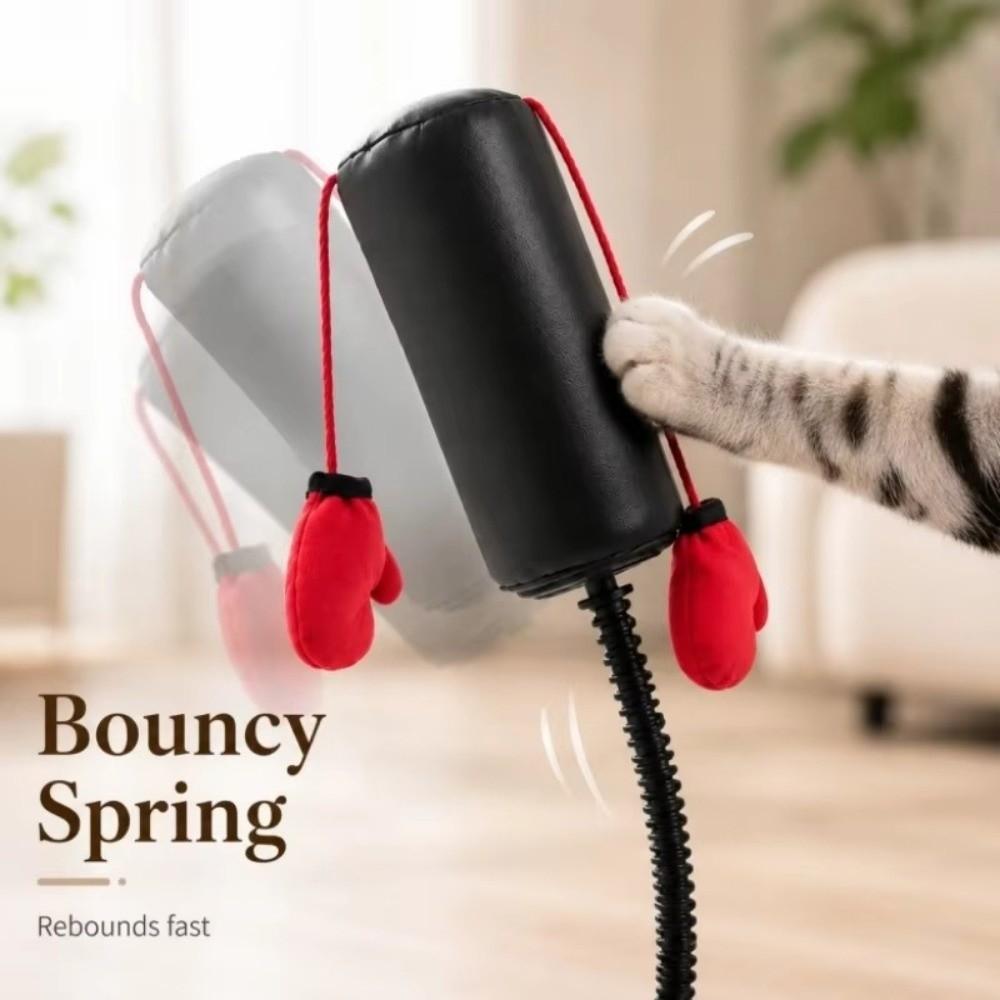 Suction Cup Base Cat Boxing Toy Spring Loaded Interactive Cat Toy Speed Bag Toy  Indoor Cats