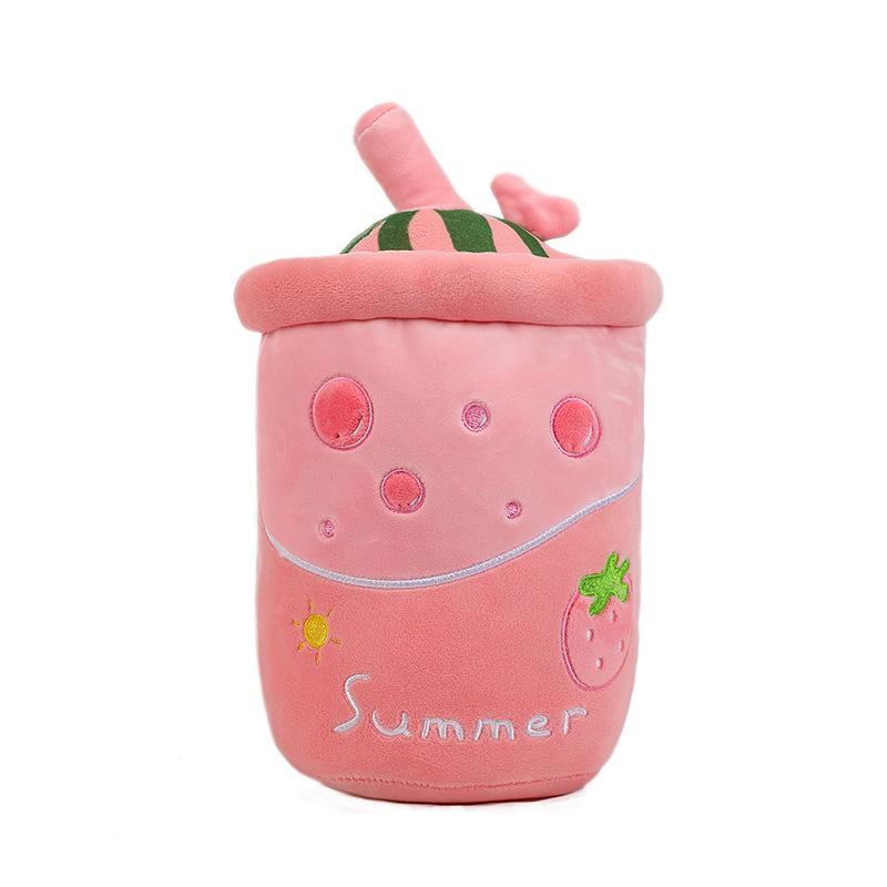 Plush Watermelon Adorable Toy Fruit Pillow Soft Juicy Tea Cup Shape Stuffed Animal Doll