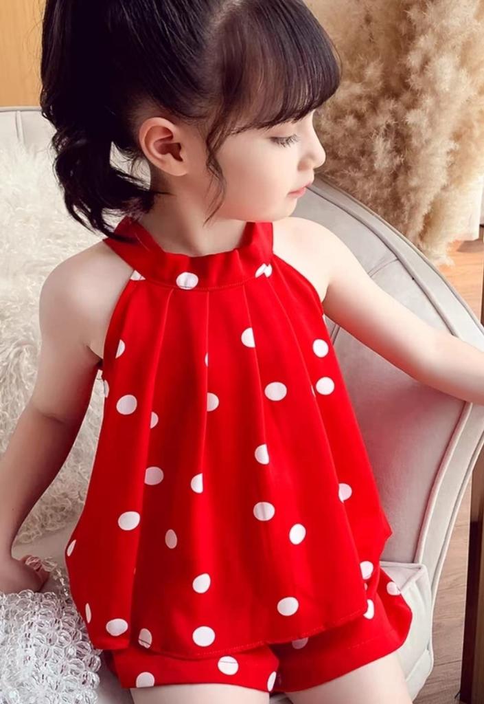 Sai Minnie Mouse Cosplay Set for Girls, Cotton, with Ribbon on the Back, Perfect for Christmas, Spring, Summer, Fall, and Winter, Polka Dots, Cute