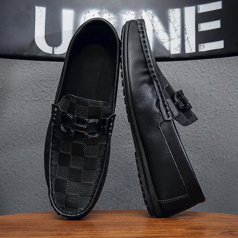 

Men s casual single shoes, summer Doudou shoes, men s one-pedal foot cover, lazy shoes, men s driving shoes, low-top breathable 39