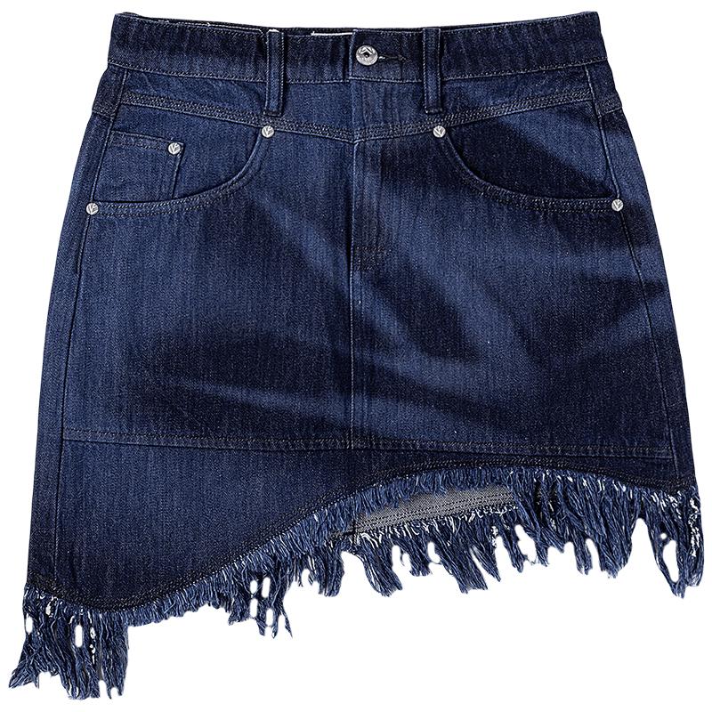 Lee x Feng Chen Wang Asymmetric Denim Skirt L