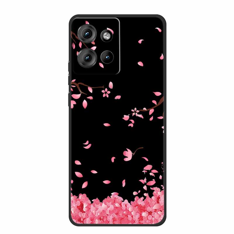 TPU Case For Motorola Moto G 2025 Case Cartoon Black Silicone Soft Back Cover Coque For Moto G75 Edge 60 Pro Fusion Phone Case