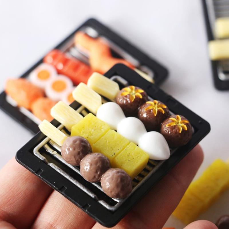 Miniature Food And Play Model Of Dollhouse Mini Kebab Japanese Barbecue Plate