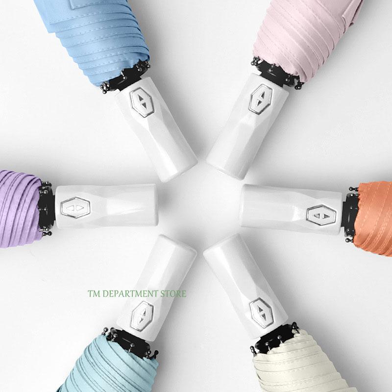 Fully Automatic Folding Umbrella for Travel, UV Protection, Windproof, Waterproof, 3 Folding Umbrellas, UV Protection, Gift for