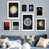 Nordic Posters And Prints Solar System PLUTO MARS EARTH SATURN MERCURY Wall Art Canvas Painting Decor Pictures For Living Room