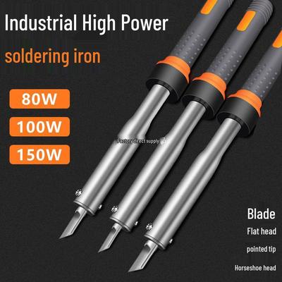 Eco-Friendly Industrial Grade Soldering Iron with Light, 80/100/150W Hot Stamping External Heating and Knife Tip