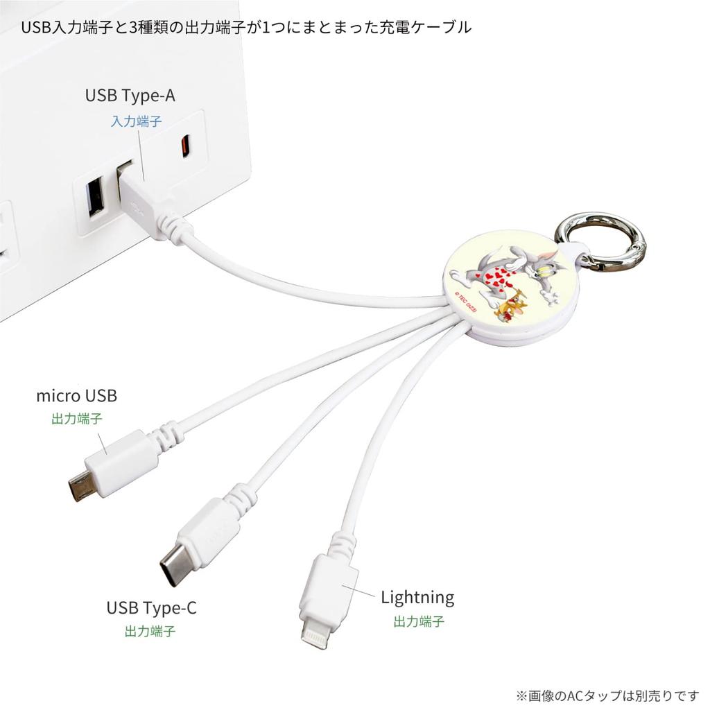 Gourmandise Tom and Jerry Multi-Charging Cable, Tom & Jerry TMJ-183C