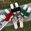 Fashion Aphixta 9cm Platform Wedge Slippers Women Shoes Clog Riband Rose Flowers Sandals Girls Flip Flop Slides Pantoufle Femme
