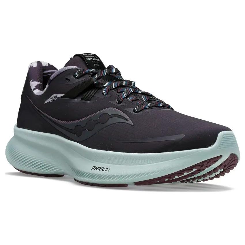 SAUCONY Ride 15 Minimalist Casual Fabric Shock Absorbing Non-Slip Durable Breathable Lightweight Low-Top Running Shoes Men Sneaker Black S20806-01