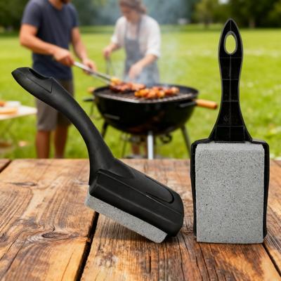 Yousheng Grill Brick Stone Cleaner with Handle Scraper Heavy Duty Pumice Stone Carbonized Residue Griddle Cleaner Kitchen Tool
