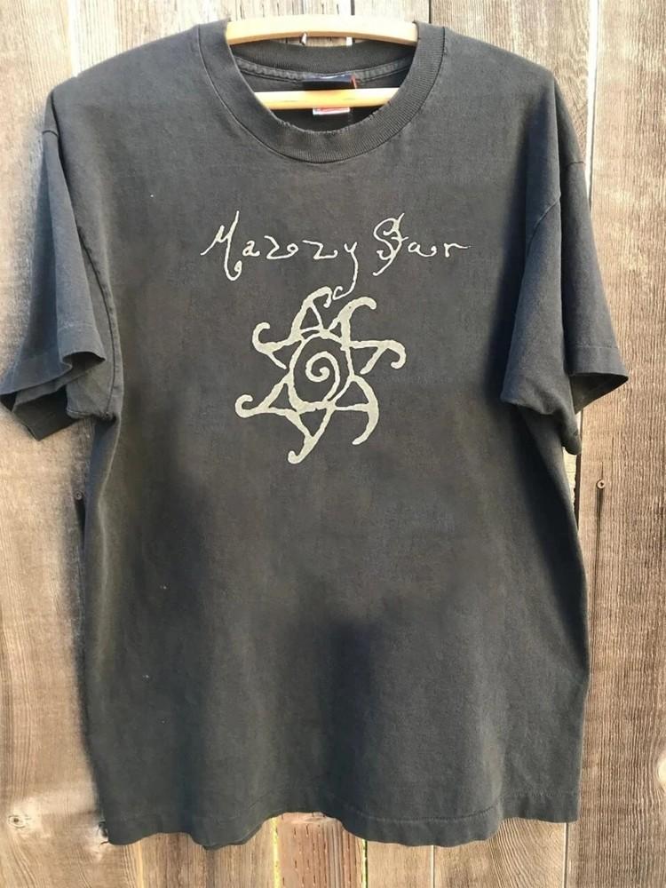 

Mazzy Star Logo 90s Charcoal Short sleeve Unisex T shirt vtg Charcoal Color Unisex T-Shirt M