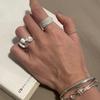 Trendy Geometric Twisted Open Ring - Adjustable and Stackable for Women