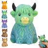 Vache Écossaise à Paillettes Balle Anti-Stress Squishy à Montée Lente Jouet à Presser Mignon Doux Fidget Sensoriel Jouet d'Apaisement de l'Anxiété