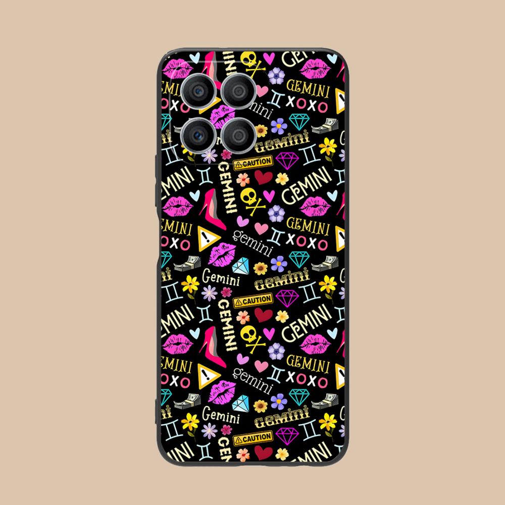 

Zodiac Sign Gemini Mobile Phone Case for Honor 90 80 70 60 50 30 20 10 9 8 7 Pro S SE Lite 5G Colorful Printing Cover Luxury Honor 90