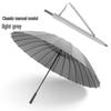Windproof Double Canopy Umbrella with 24 Ribs and Long Handle