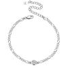 [ChicSilver] Women's Bracelet with Zirconia, Sterling Silver 925, Hypoallergenic, Simple, Cute, Popular Gift for Women, Birthday Present