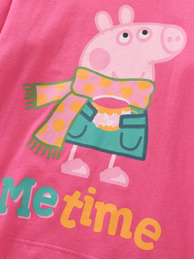 Peppa Pig Kids' Long Sleeve Cartoon T-shirt – Fashionable Spring/Autumn Wear