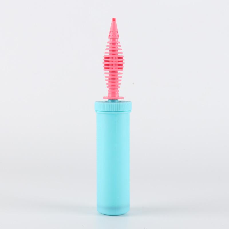 Mixed Color Portable Balloon Hand Pump with Angled Mouth
