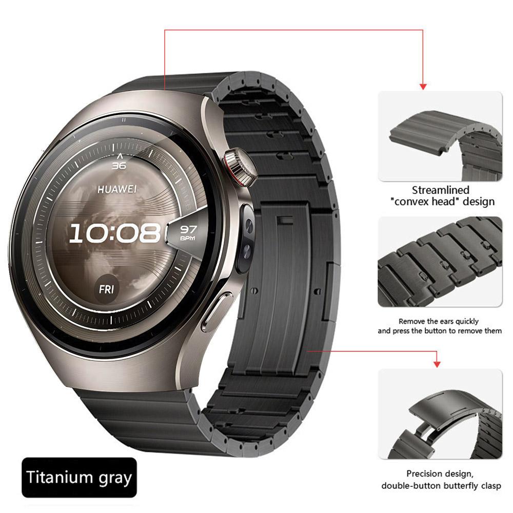 22mm Titanium Strap for Huawei Watch 5 46mm Quick-release Bracelet Watchband for Huawei Watch GT5 Pro/GT5/GT4 4 3 Pro 46mm Band