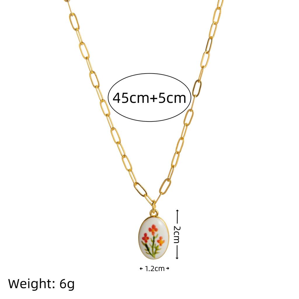 Niche Fresh Plant Series Necklace Diy Lemon Strawberry Bow Pendant Necklace Collarbone Chain
