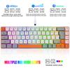 Game Keyboard 68-key Three-color Matching Keycap Key-line Separation RGB Backlit Membrane Keyboard
