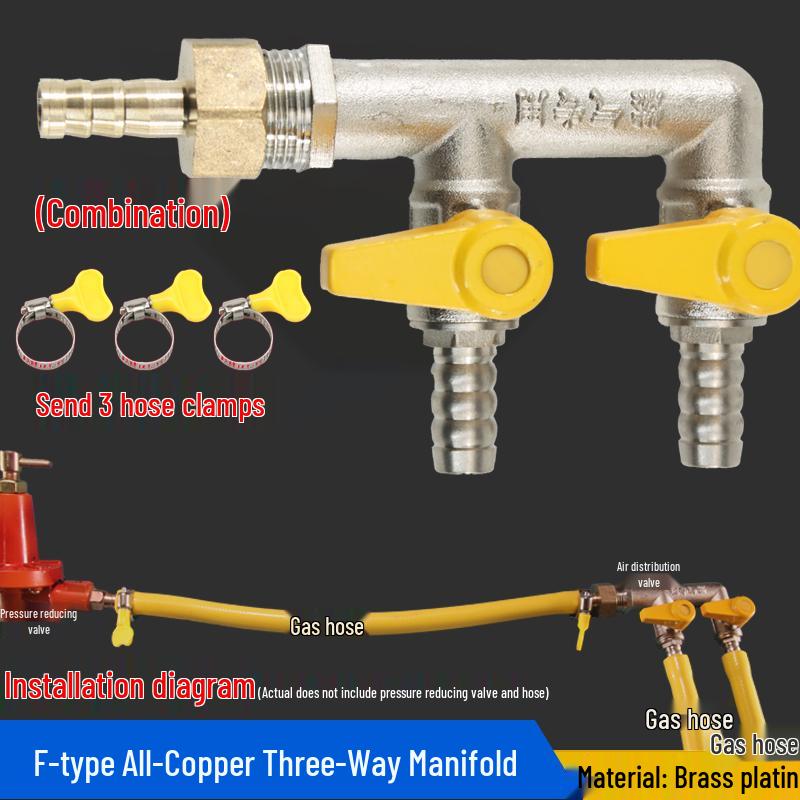 Liquefied Gas Distribution Three/Four-Way Ball Valve Connector