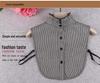Women's Autumn/Winter Plaid Stand-Up False Collar for Shirts and Sweaters