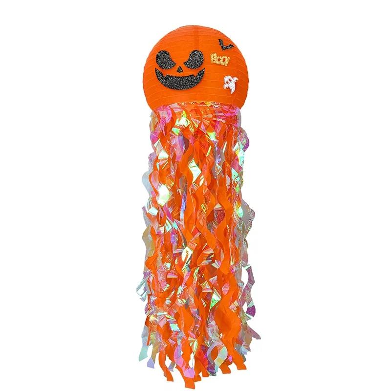 Halloween Jellyfish Pumpkin Paper Lantern DIY Ghost Party Pumpkin Bat Trick Or Treat Home Shop Decor Happy Halloween Day