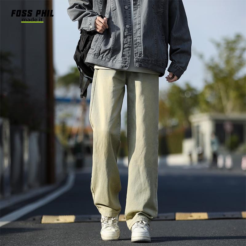 Foss Phil Men's Relaxed Wide-Leg Straight Jeans 505