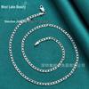 West Lake 4mm Silver Flat Chain Necklace