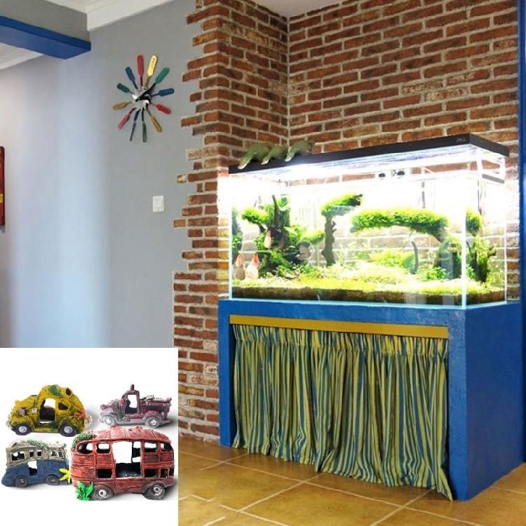 Fish Tanks Car Wreckage Landscaping Decor Simulation Car Wreckage Aquarium Plant