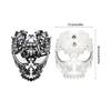 Zarte Vollgesichts-Diamant-Metallmaske Personalisierte Vollgesichts-Metallmaske mit Diamantdetails für Party und Halloween