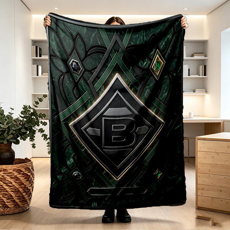 Borussia Mönchengladbach Print Decke - Weich & Bequem, für Schlafzimmer, Reisen, Sofa, Heimdekoration - Geburtstags-Weihnachtsgeschenk für Freund