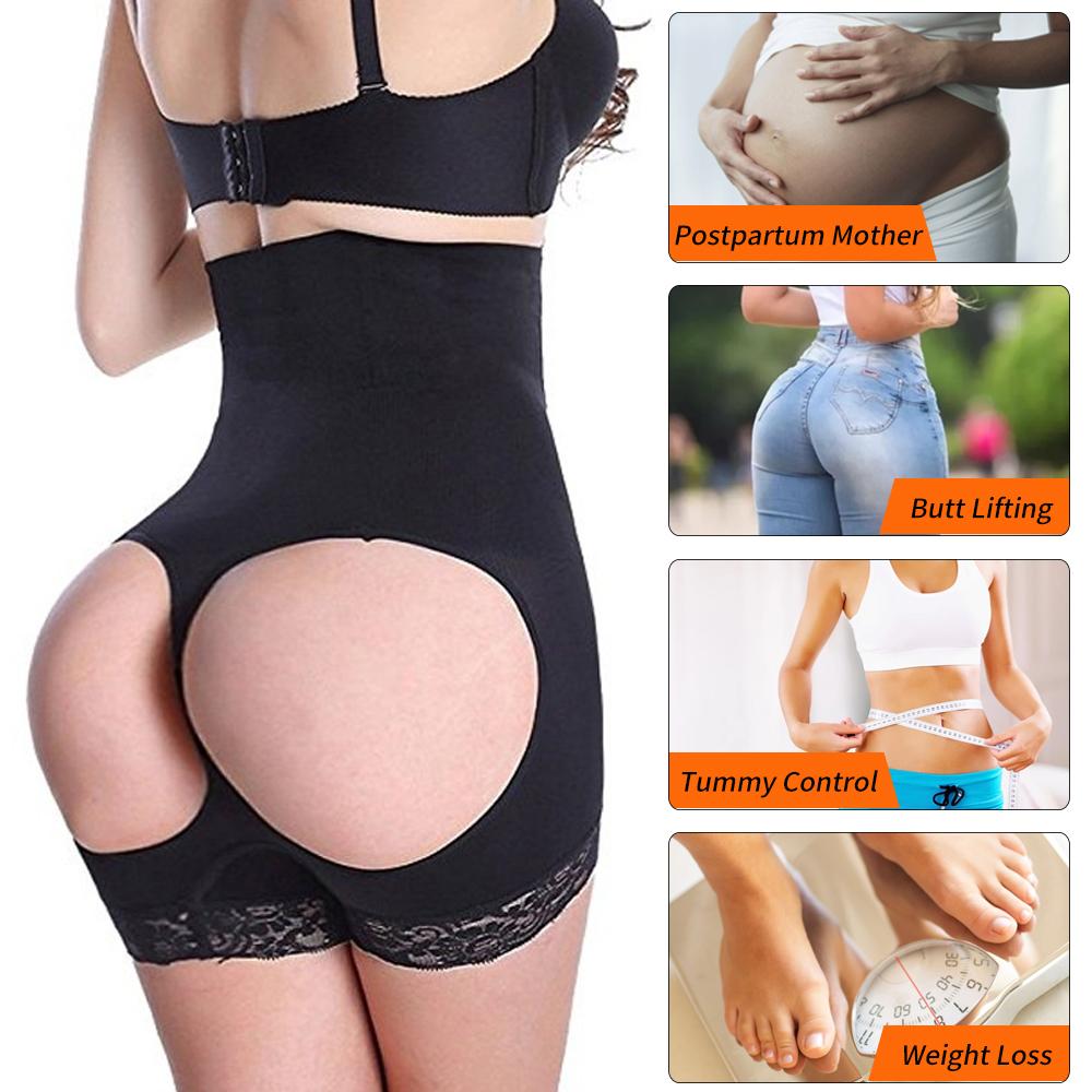 Frauen Shapewear Tanga Shorts Butt Lifter Bauch Steuer Höschen Hohe Taille Trainer BoyShort Abnehmen Unterwäsche Sanduhr Body Shaper