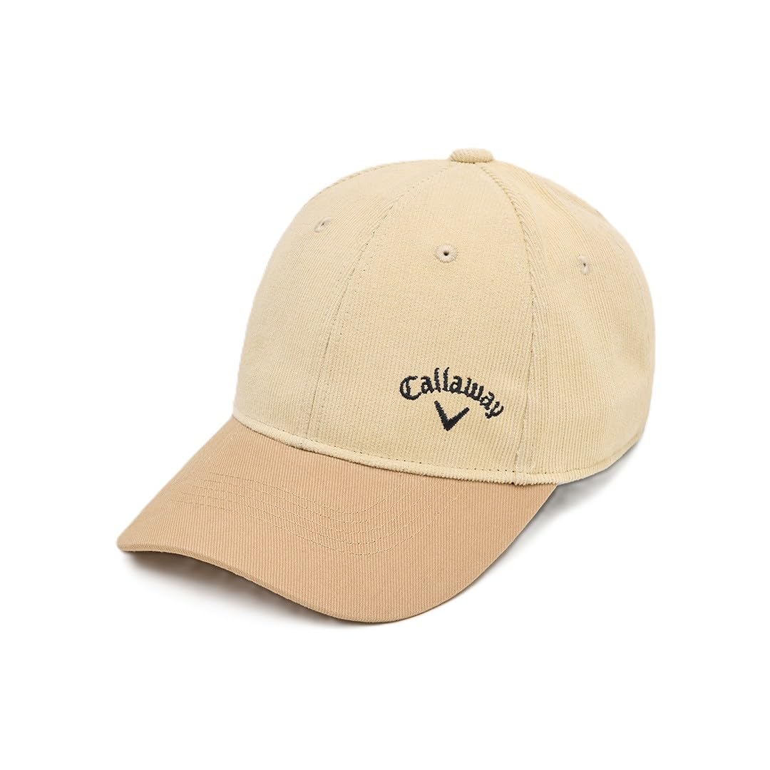 Corduroy Cap with Functional Sweatband and Embroidered Subtle [Callaway] (Moisture-wicking Quick-drying), Logo, Logo, Golf, C25291108, Men s