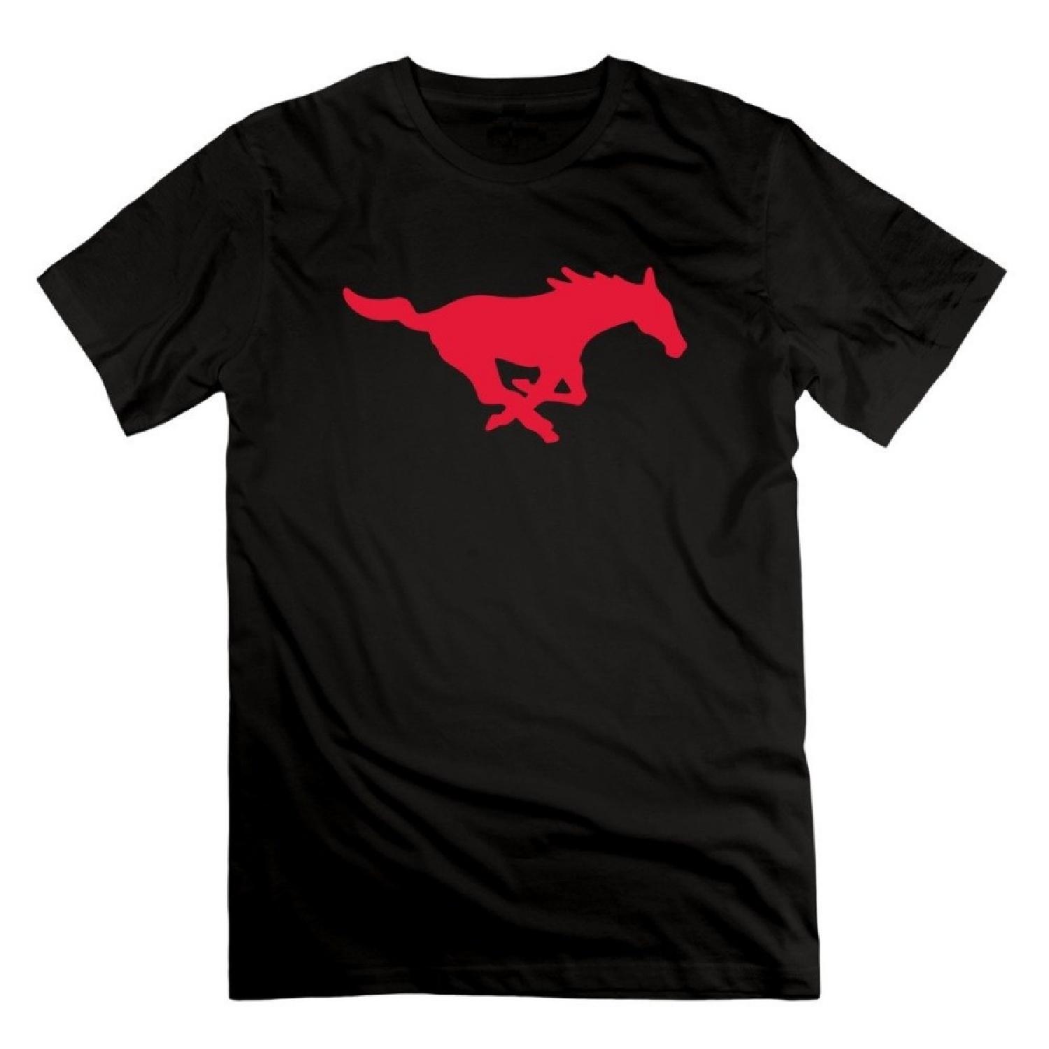 Men s SMU Mustangs Athletic Logo T-shirt XL Black S